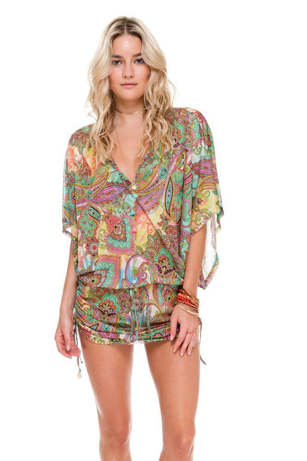 Luli Fama Callejera Cabana V Neck Dress